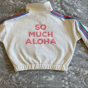 Billabong so much aloha half zip crop